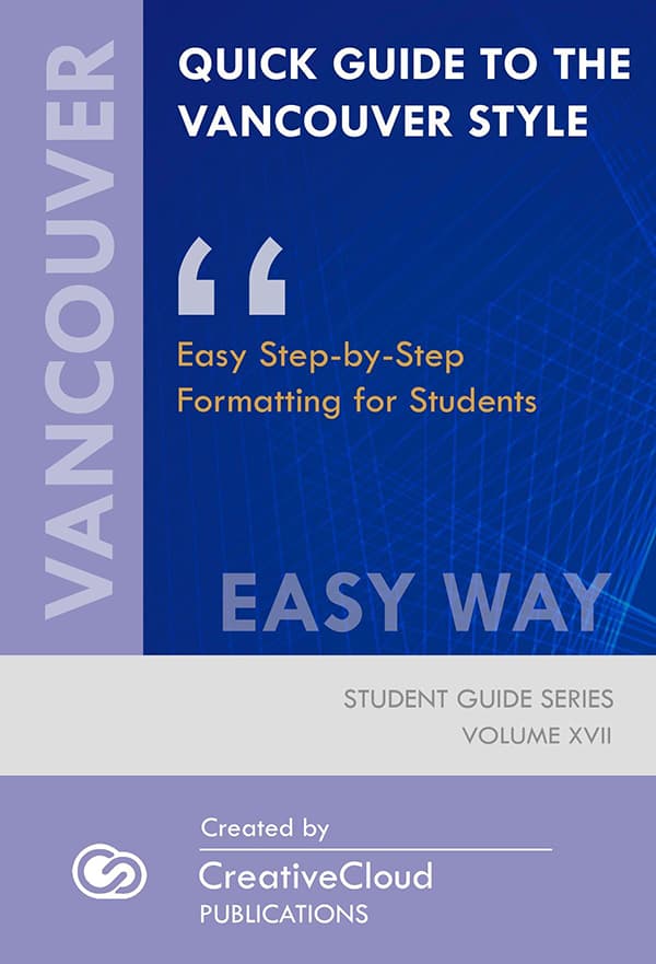 Vancouver Style Publication Manual